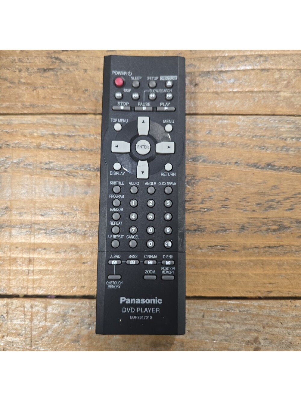 Panasonic EUR7617010 DVD Remote Control for DVDRP62 DVDRV22 No Battery Cover